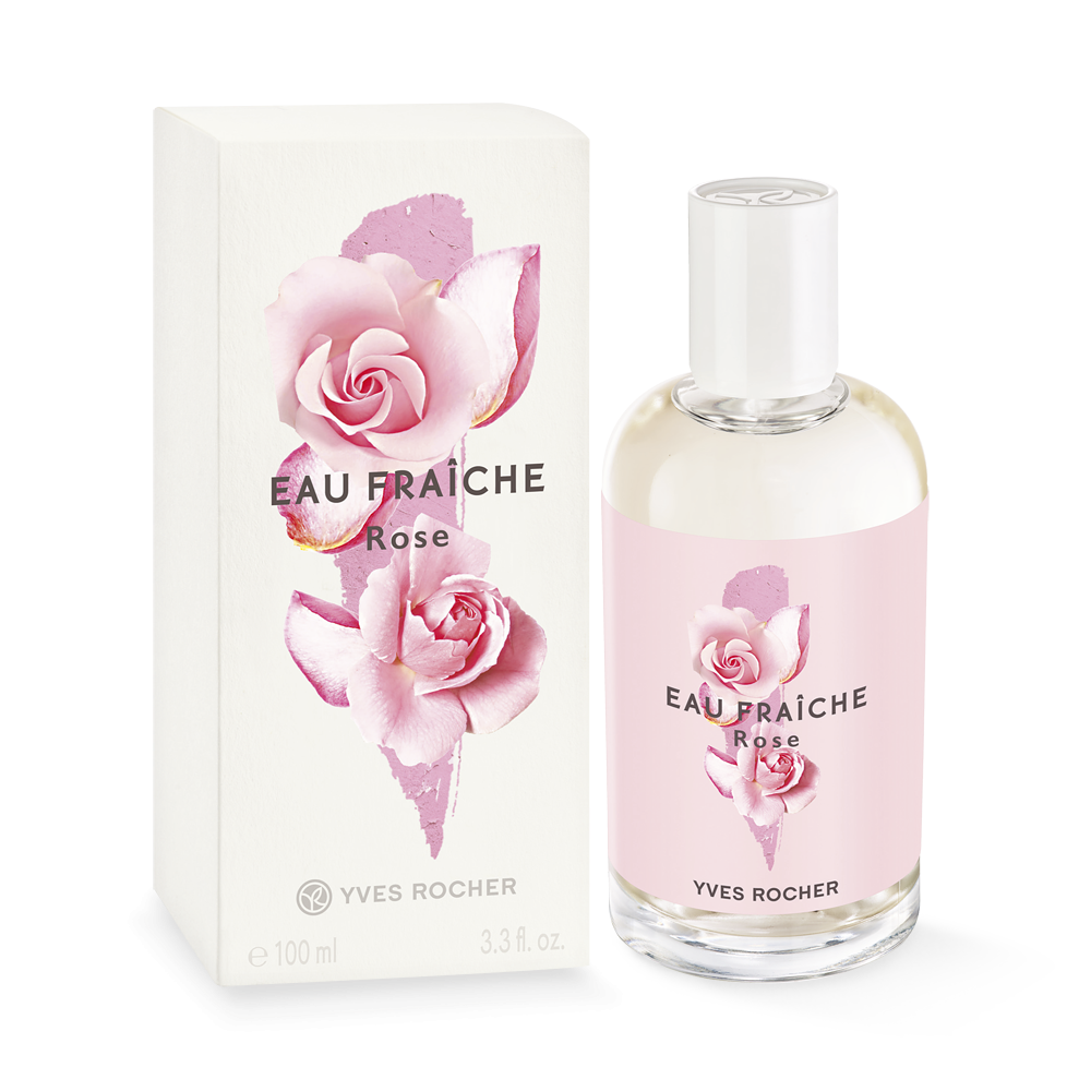 Eau fraiche rose 100ml bottle Yves Rocher Jordan